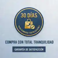 Sin problemas ni preguntas, tienes hasta 30 días para tu tranquilidad. 30 días para devoluciones